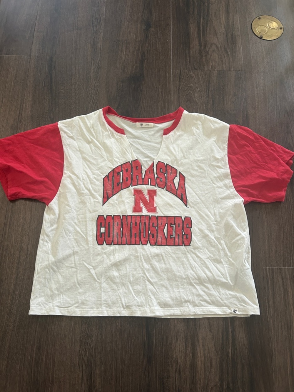 Nebraska Cornhuskers Red & White Tee - Collegiate Short Sleeve Top